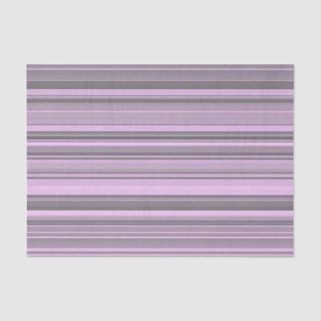 Purple Grey Stripes Tissue Paper (Front)