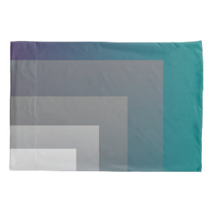 purple grey teal pillowcase