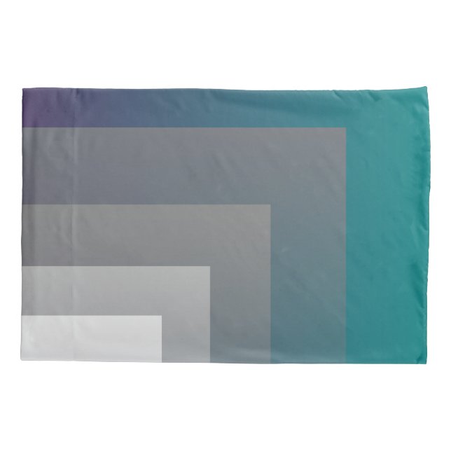 purple grey teal pillowcase (Back)