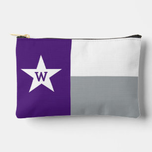 Purple & Grey Texas Flag Accessory Pouch