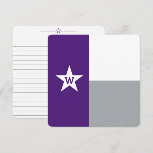 Purple & Grey Texas Flag Flat Card