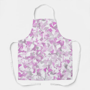 Purple Grey Triangle Pattern Apron