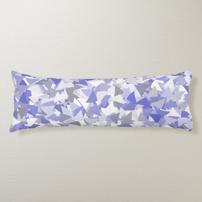 Purple Grey Triangle Pattern Body Cushion (Front)