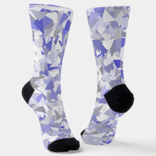 Purple Grey Triangle Pattern Socks