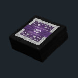 Purple, Grey Two Hearts Became One Gift Box<br><div class="desc">This pretty wooden trinket box with a ceramic tile in the lid would be a lovely way to thank your Bridesmaids and give them a lasting keepsake of your special day, or get one for yourself to hold your special wedding day jewellery in. It coordinates with the purple and grey...</div>