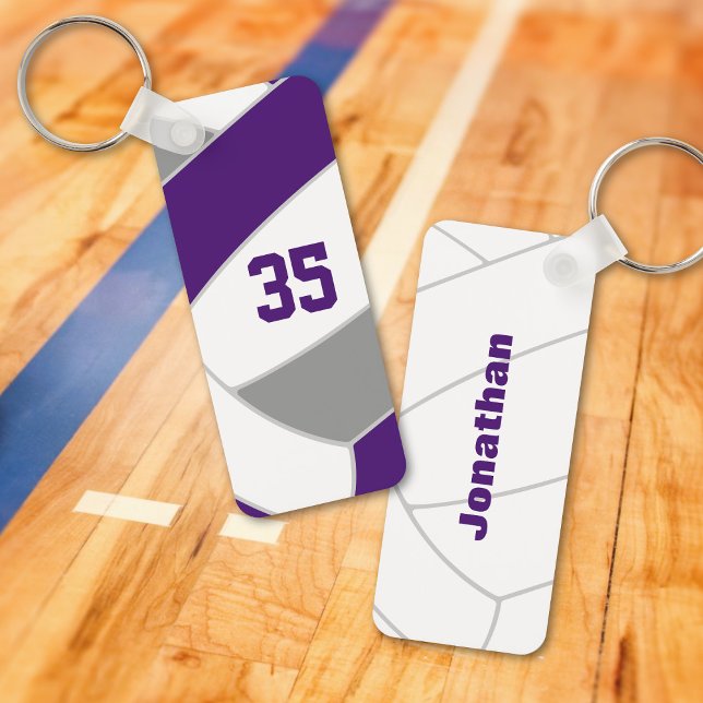 purple grey volleyball club team spirit gifts key ring (Creator Uploaded)