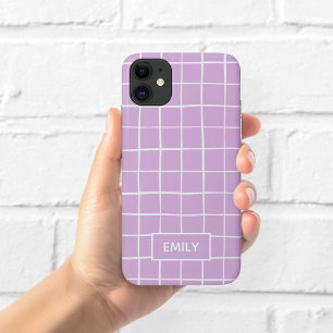 Purple Grid Phone Case