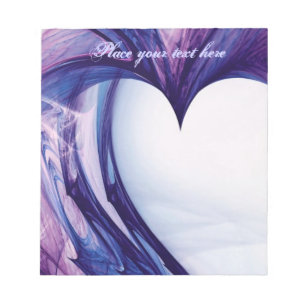 Purple Grunge Heart Notepad