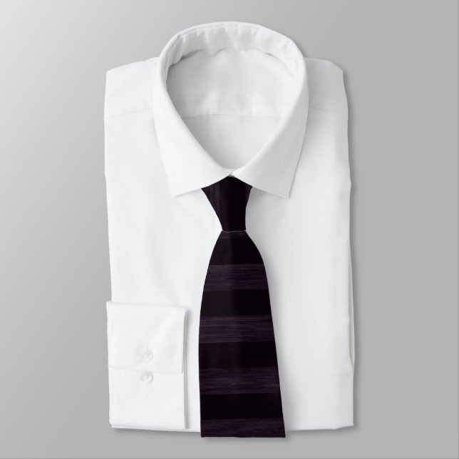 Purple Grungy Stripes Tie (Tied)
