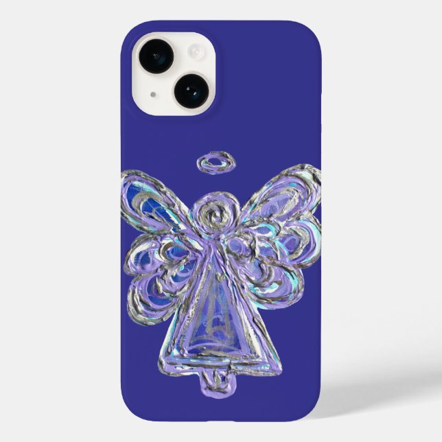 Purple Guardian Angel Art Custom iPhone Case (Back)