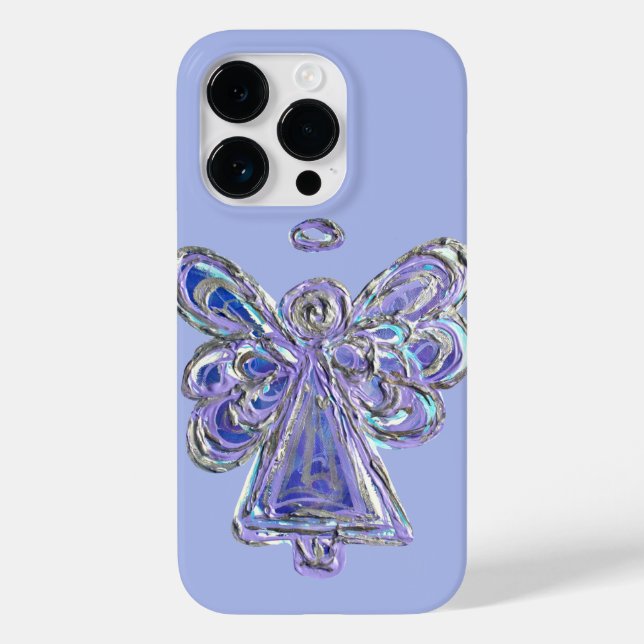 Purple Guardian Angel Art Custom iPhone Case (Back)
