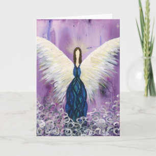 Purple Guardian Angel Card