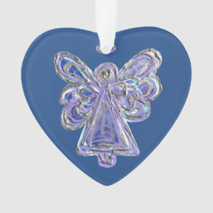 Purple Guardian Angel Christmas Pendant Ornament