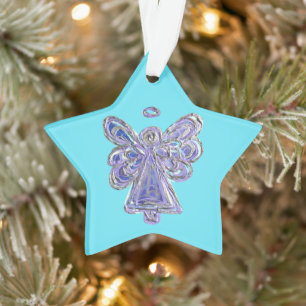 Purple Guardian Angel Christmas Pendant Ornaments