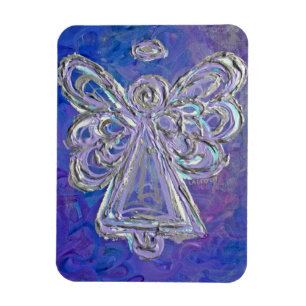 Purple Guardian Angel Custom Magnet Art Painting