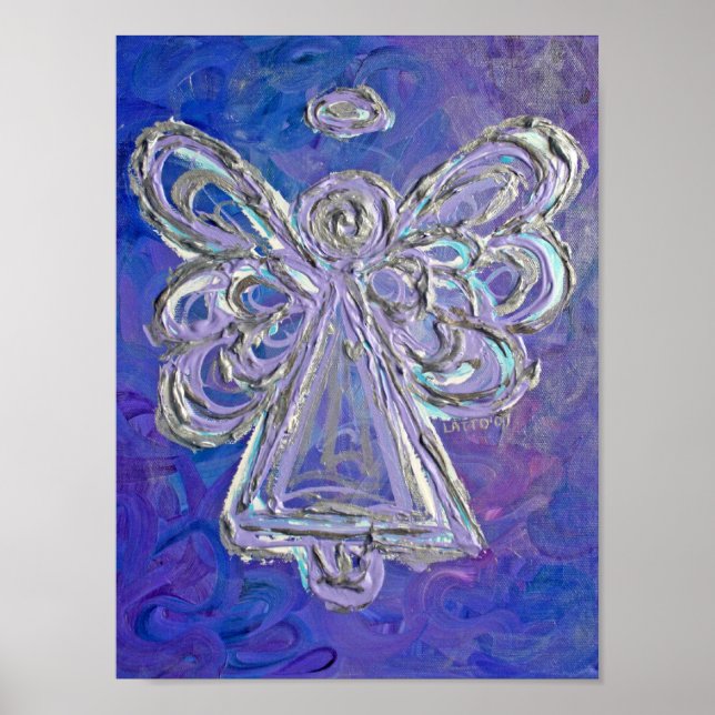 Purple Guardian Angel Poster Art Prints (Front)