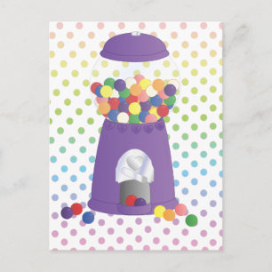 Purple Gumball Machine Postcard