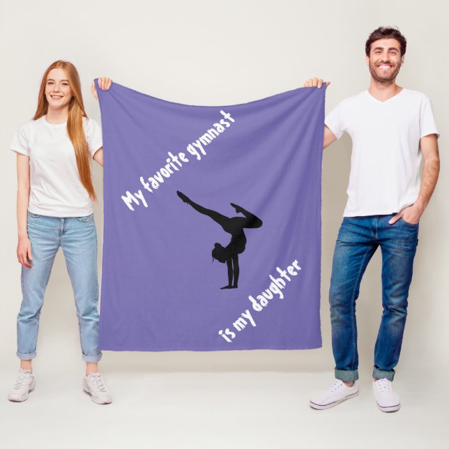 Purple Gymnastics Fleece Blanket for Girls (In Situ)