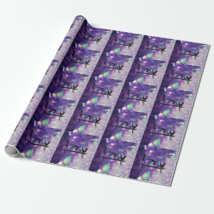 Purple Gymnastics Gift Wrapping Paper Balance Beam