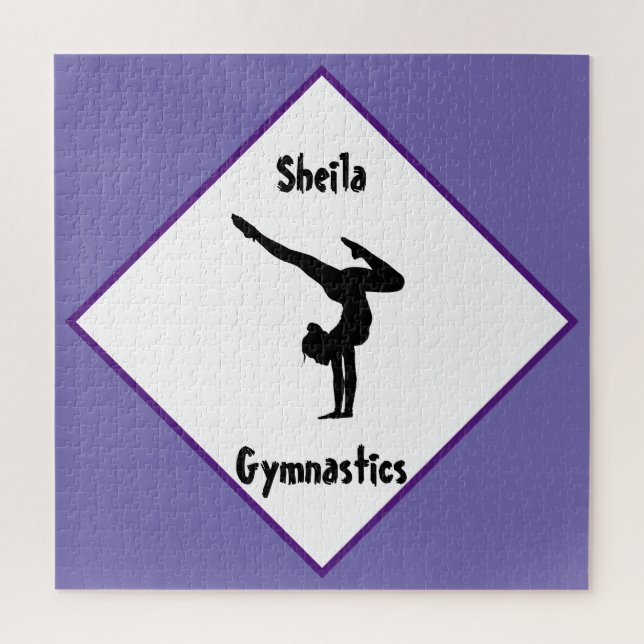 Purple Gymnastics Personalised    Jigsaw Puzzle (Vertical)