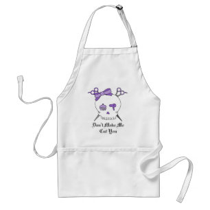 Purple Hair Accessory Skull -Scissor Crossbones Standard Apron