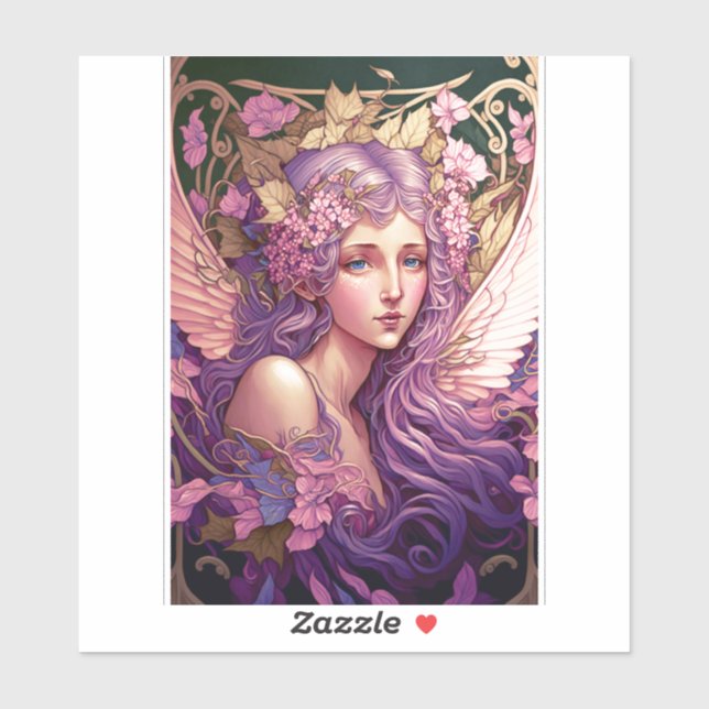 Purple Hair Fairy Angel Fantasy Art (Sheet)
