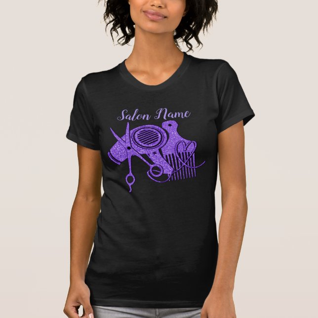 Purple Hair Stylist Logo T-Shirt (Front)