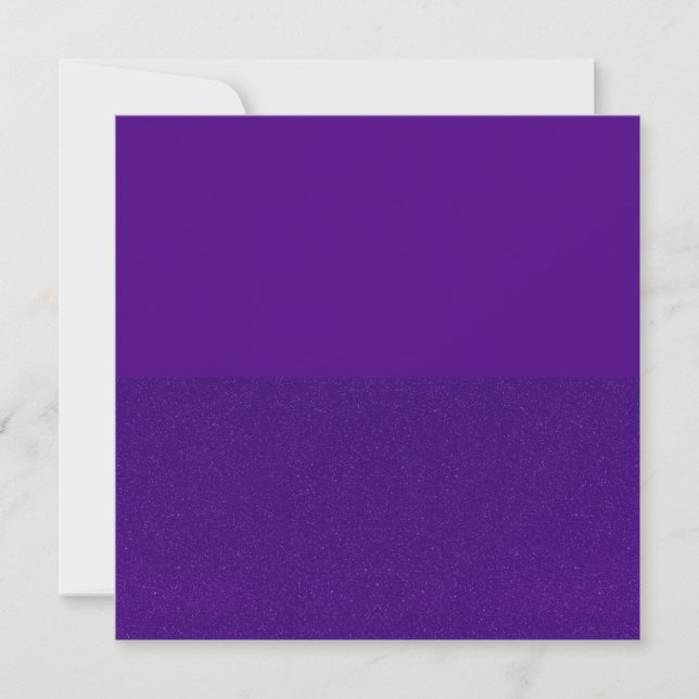 Purple Half-Glitter & Matte Rectangular Invites (Front)