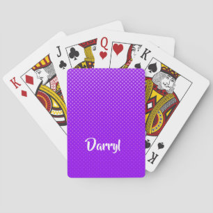 Purple halftone pattern playing cards