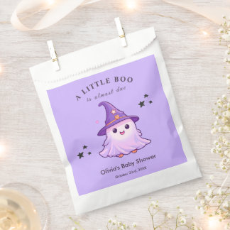 Purple Halloween A Little Boo Baby Shower Favour Bag