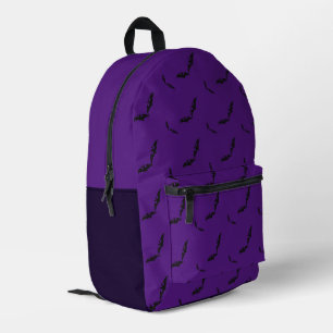 Purple Halloween/bat Thermal Tumbler Printed Backpack