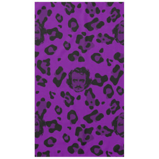purple halloween Edgar Allan Poe leopard print Tablecloth
