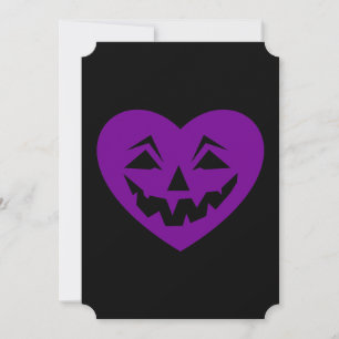 purple halloween heart gothic valentine creepy invitation