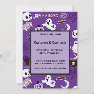 Purple Halloween Invitation