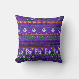 Purple Halloween Pillow Halloween party home decor