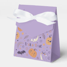 "Purple Halloween Pumpkin and Ghost Favour Box"
