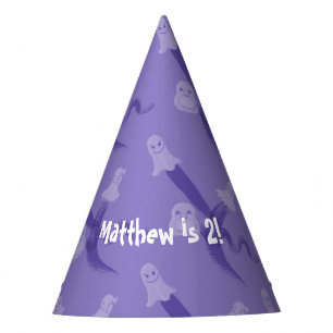 Purple Halloween-themed birthday party Hat