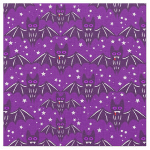 purple halloween vampire bat fangs creepy fabric