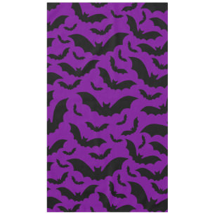 purple halloween vampire bats gothic tablecloth