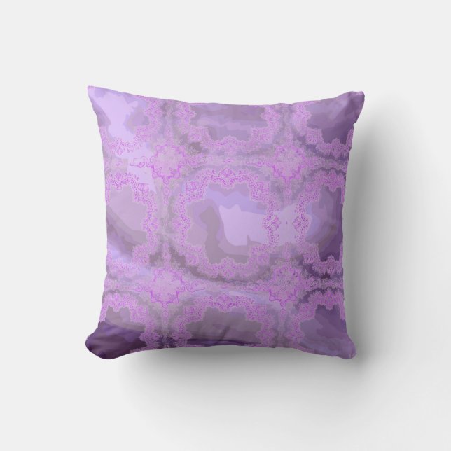Purple Handkerchief Abstract Square Pillow (Front)