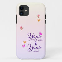 Purple handwritten script iPhone case