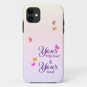 Purple handwritten script iPhone case
