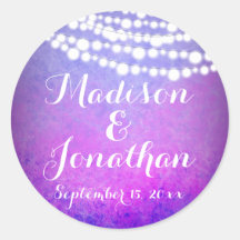 Purple Hanging Fairy Twinkle Lights Wedding