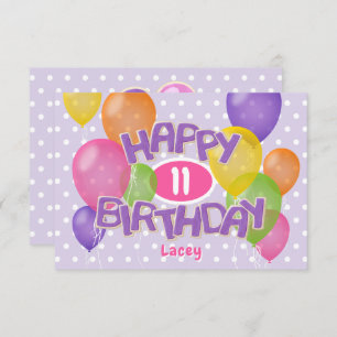 purple happy birthday cutout cookies w balloons card