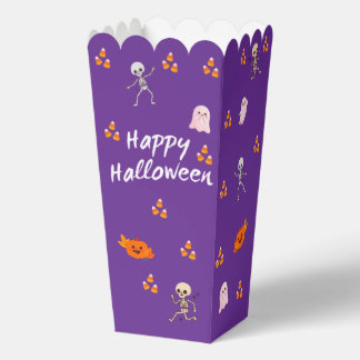Purple Happy Halloween Popcorn Favour Box