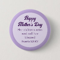 Purple Happy Mother's Day Bible Verse Simple