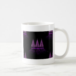 purple happy new year coffee mug