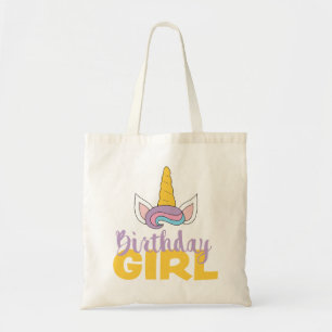 Purple Happy Unicorn Birthday Girl Unicorn Fever Tote Bag