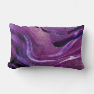Purple Harmony Pillows: Elegance Redefined.  Lumbar Cushion