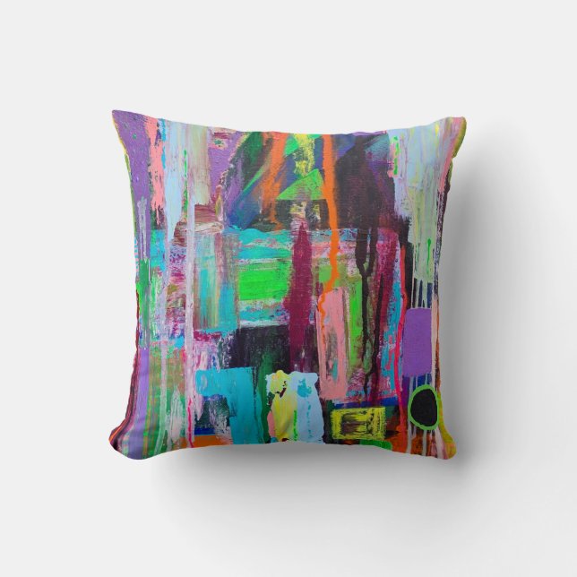 Purple Haze 16 x 16 Cotton Throw Pillow (Front)